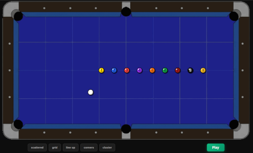 Line up drill — balls along the centre line